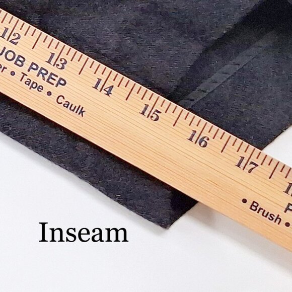 GARY GRAHAM Gray Merino Wool Fold Over Waist Leather Trim Avant Garde Pants 6 - Picture 14 of 16